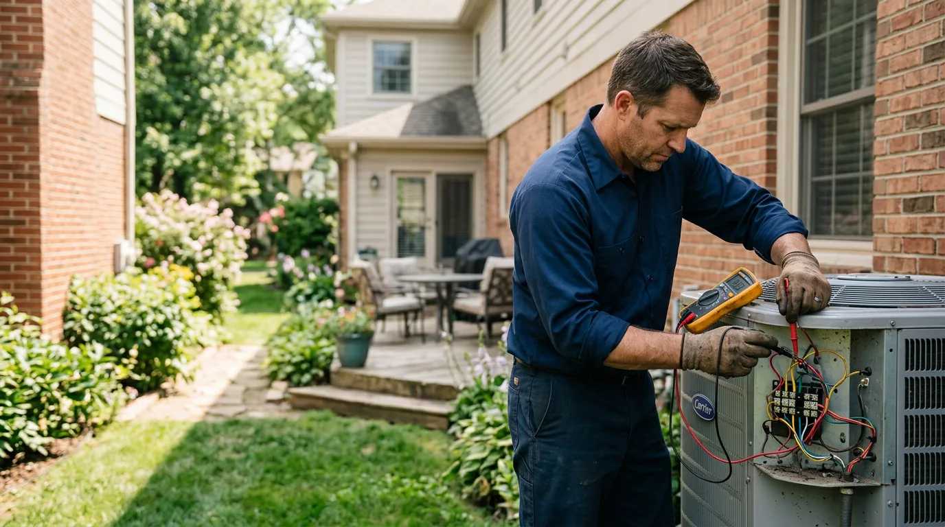HVAC technician working near South Houston, TX